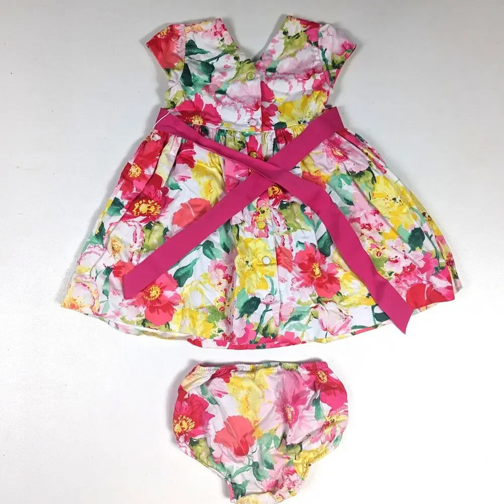 Ralph Lauren Dress Girls Sz 18m Floral Girly Preppy Easter Spring
